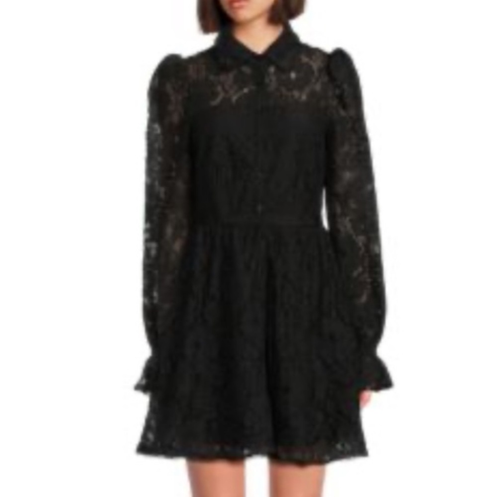 Rachel Parcell NWT womans black lace mini dress